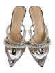 Mach & Mach PVC Crystal Embellishments Mules