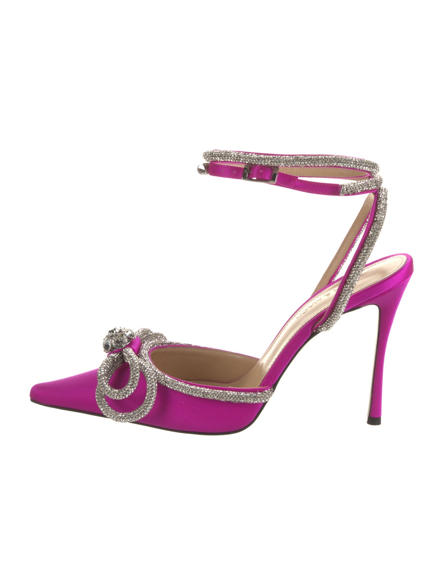 Mach & Mach Bow Accents Slingback Pumps