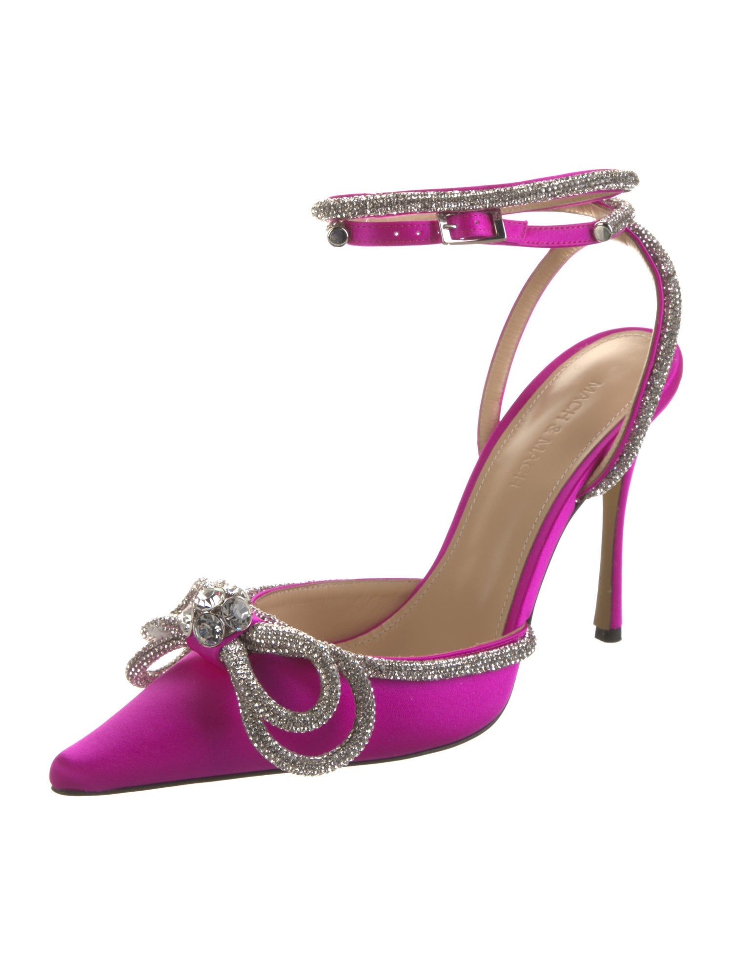 Mach & Mach Bow Accents Slingback Pumps