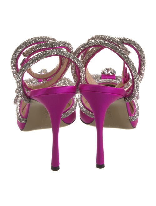 Mach & Mach Satin Printed Slingback Pumps