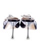 Mach & Mach Patent Leather Bow Accents Slides
