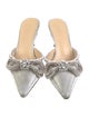 Mach & Mach Glitter Bow Accents Mules