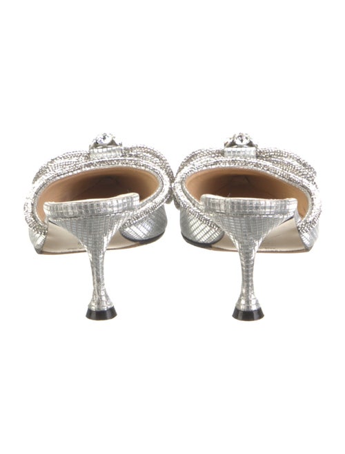 Mach & Mach Glitter Bow Accents Mules