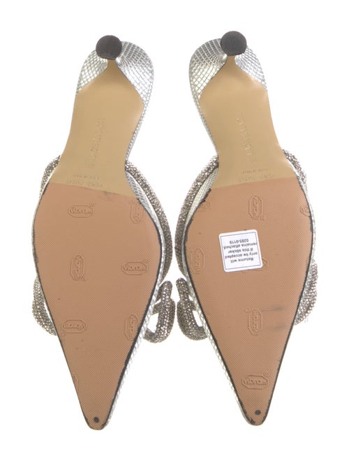 Mach & Mach Glitter Bow Accents Mules