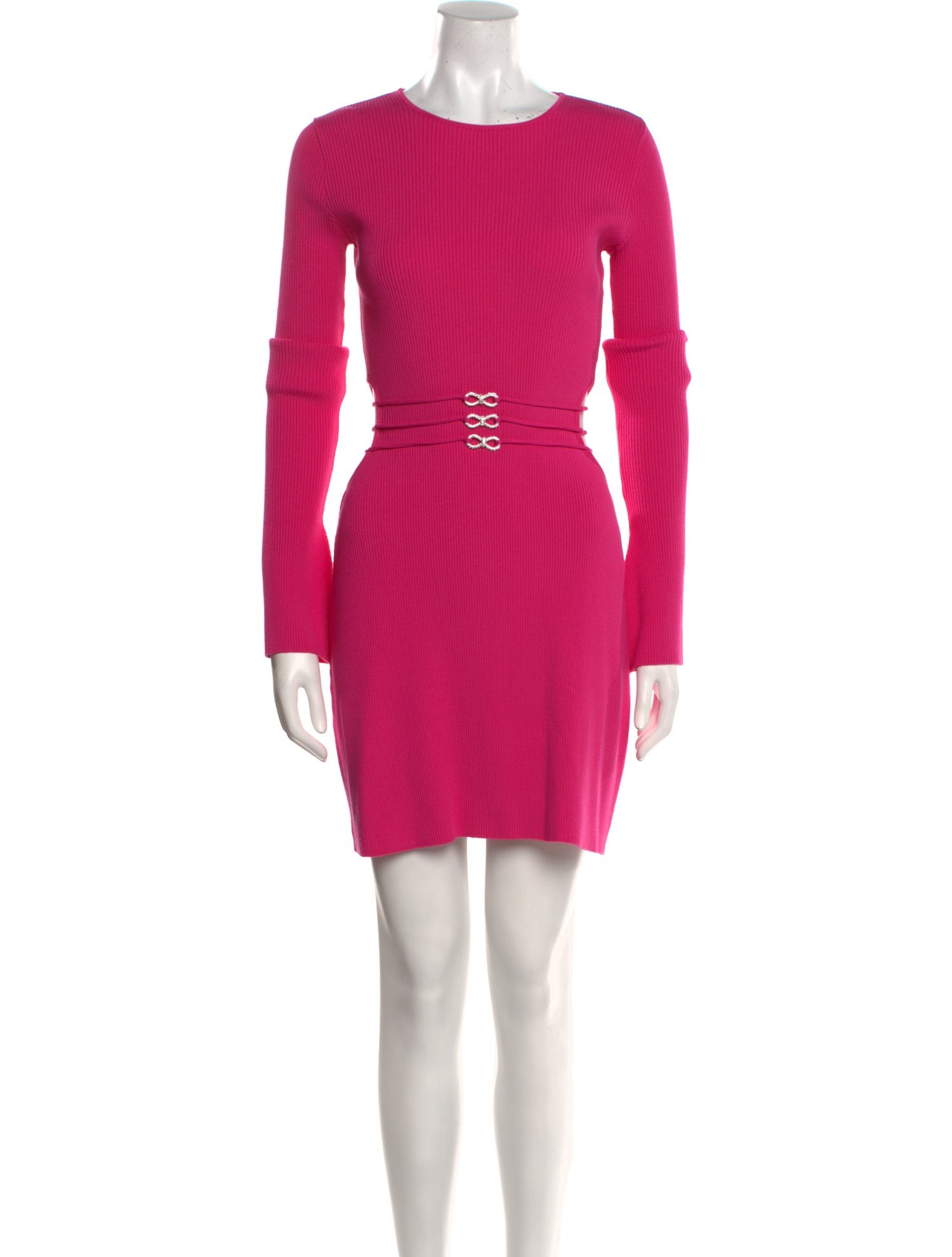 Mach & Mach Crew Neck Mini Dress