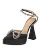 Mach & Mach Satin Bow Accents D'Orsay Pumps