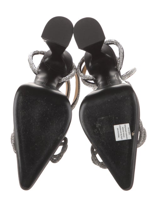 Mach & Mach Satin Bow Accents D'Orsay Pumps