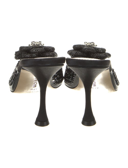 Mach & Mach Patent Leather Crystal Embellishments Mules