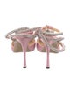 Mach & Mach Satin Crystal Embellishments D'Orsay Pumps