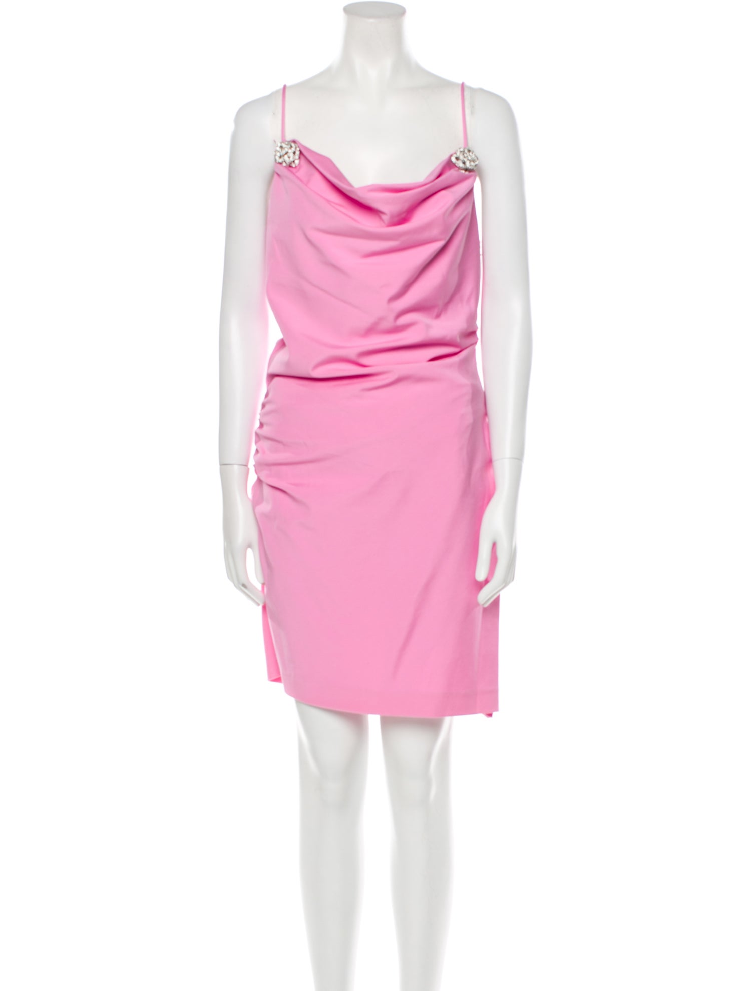 Mach & Mach Cowl Neck Mini Dress