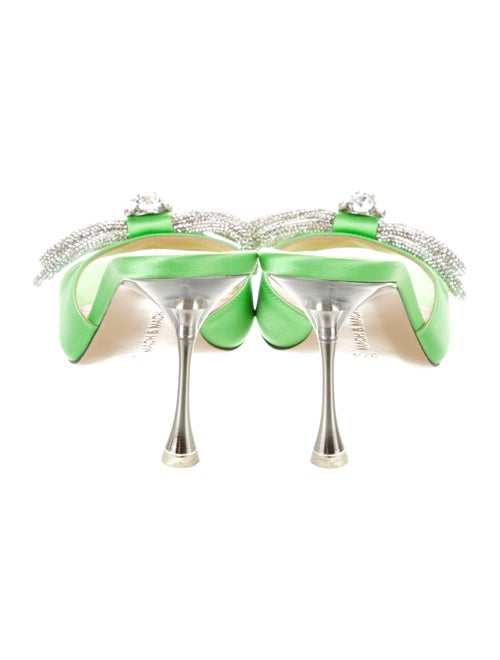 Mach & Mach Patent Leather Bow Accents Mules