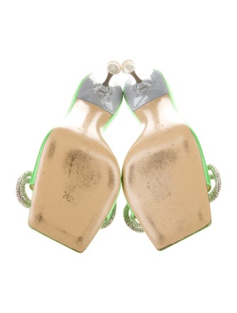 Mach & Mach Patent Leather Bow Accents Mules