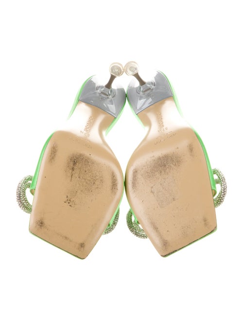 Mach & Mach Patent Leather Bow Accents Mules