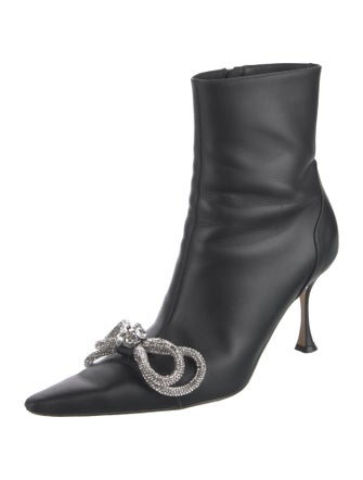 Mach & Mach Leather Bow Accents Boots