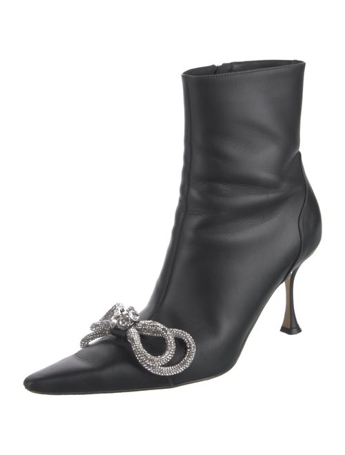Mach & Mach Leather Bow Accents Boots