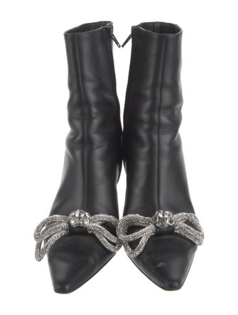 Mach & Mach Leather Bow Accents Boots