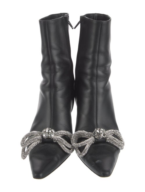 Mach & Mach Leather Bow Accents Boots