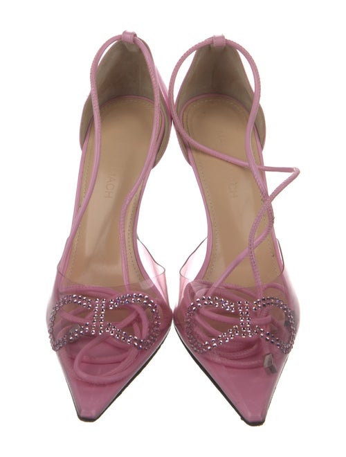 Mach & Mach PVC Crystal Embellishments D'Orsay Pumps