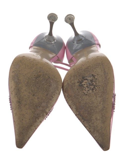 Mach & Mach PVC Crystal Embellishments D'Orsay Pumps