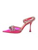 Mach & Mach PVC Bow Accents Slingback Pumps