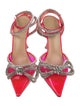 Mach & Mach PVC Bow Accents Slingback Pumps