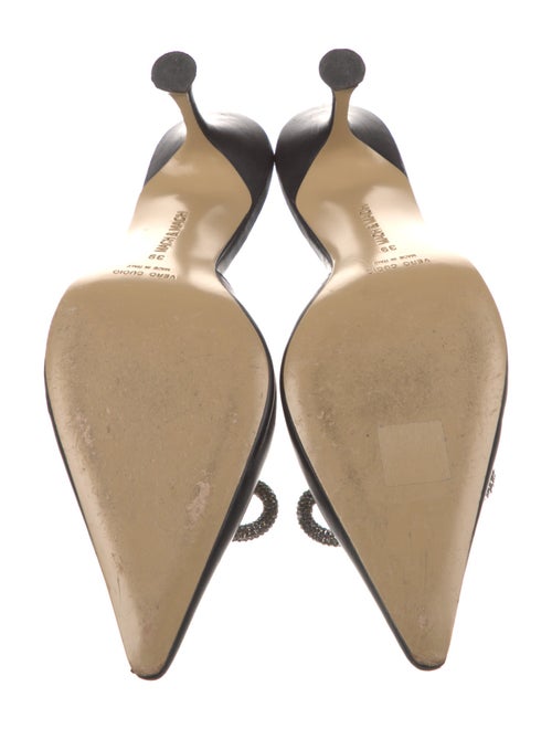 Mach & Mach Leather Bow Accents Mules