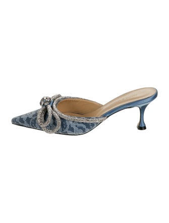 Mach & Mach Satin Printed Mules