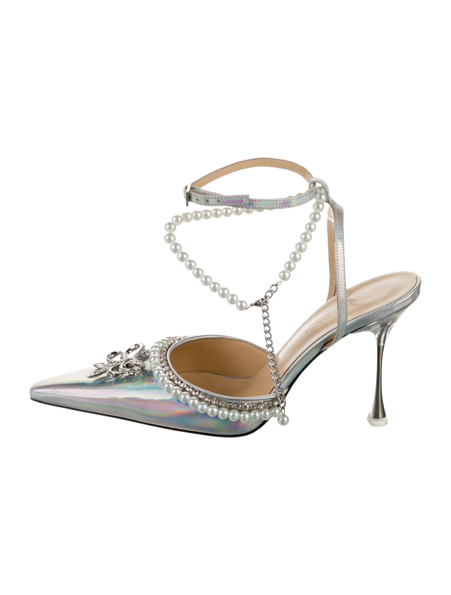 Mach & Mach Faux Pearl Accents PVC Pumps