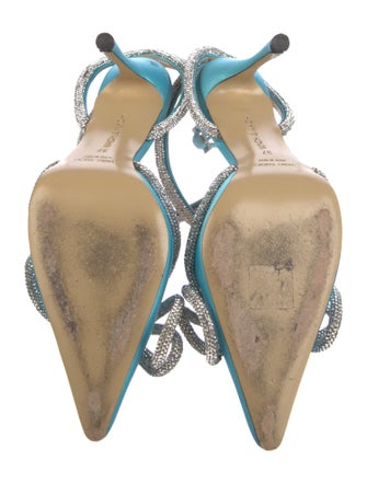 Mach & Mach Satin Bow Accents D'Orsay Pumps