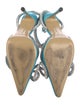 Mach & Mach Satin Bow Accents D'Orsay Pumps