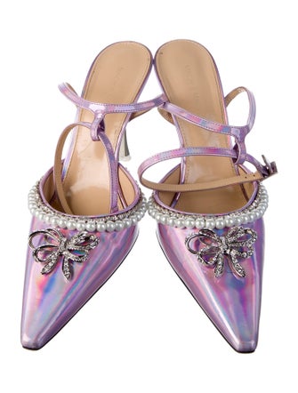 Mach & Mach Patent Leather Slingback Pumps