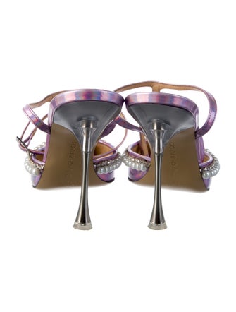 Mach & Mach Patent Leather Slingback Pumps