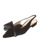 Mach & Mach Suede Bow Accents Slingback Flats