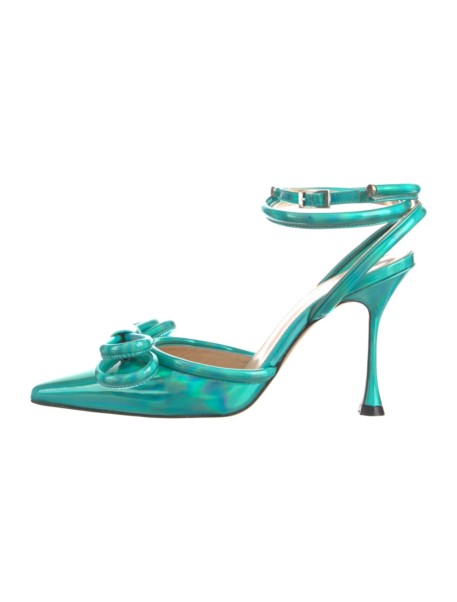 Mach & Mach Patent Leather Bow Accents Sandals w/ Tags