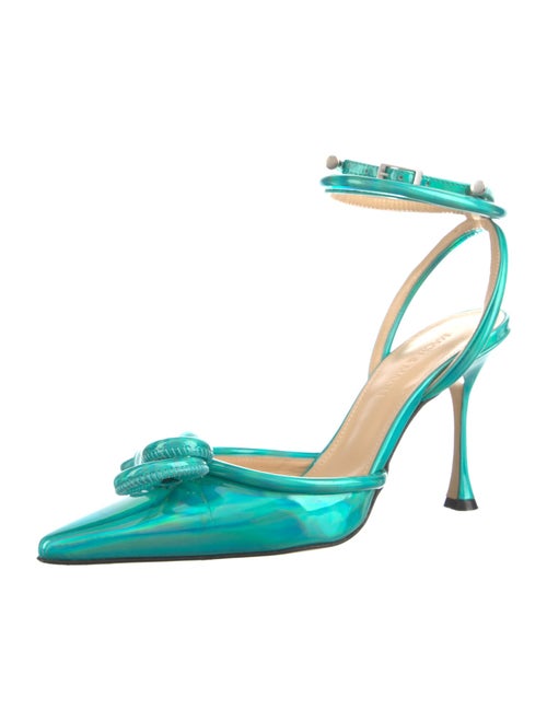Mach & Mach Patent Leather Bow Accents Sandals
