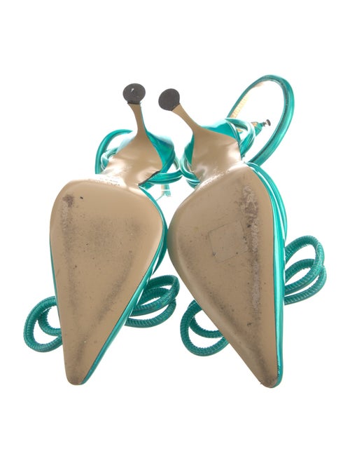 Mach & Mach Patent Leather Bow Accents Sandals