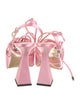 Mach & Mach Satin Bow Accents Sandals