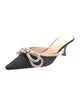 Mach & Mach Satin Bow Accents Mules