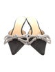 Mach & Mach Satin Bow Accents Mules