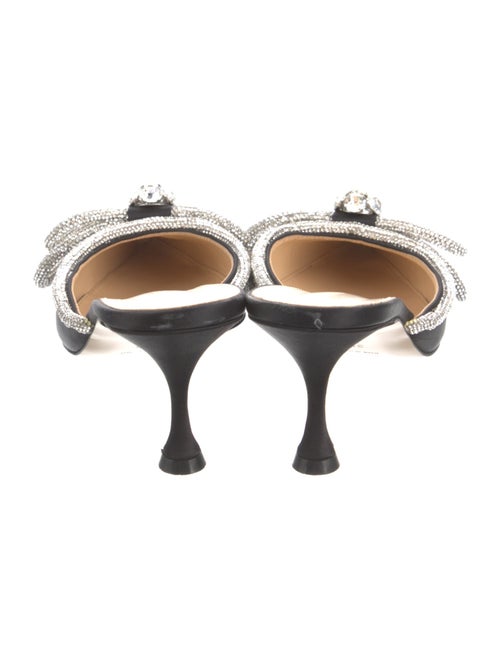 Mach & Mach Satin Bow Accents Mules