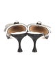Mach & Mach Satin Bow Accents Mules