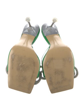 Mach & Mach Patent Leather Bow Accents Slides