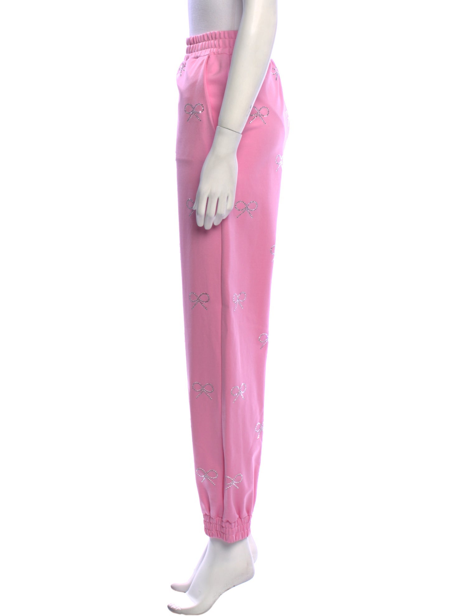 Mach & Mach Patterned Crystal Embellishments Sweatpants