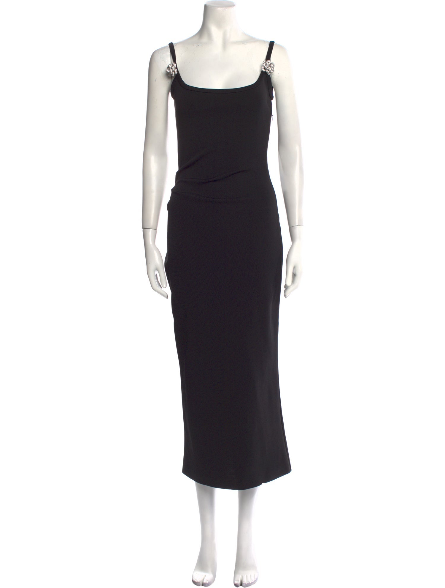 Mach & Mach Square Neckline Midi Length Dress