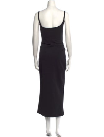 Mach & Mach Square Neckline Midi Length Dress