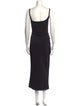 Mach & Mach Square Neckline Midi Length Dress
