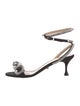 Mach & Mach Crystal Bow Accents Sandals