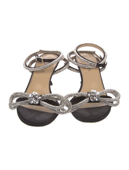 Mach & Mach Crystal Bow Accents Sandals