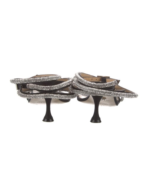 Mach & Mach Crystal Bow Accents Sandals