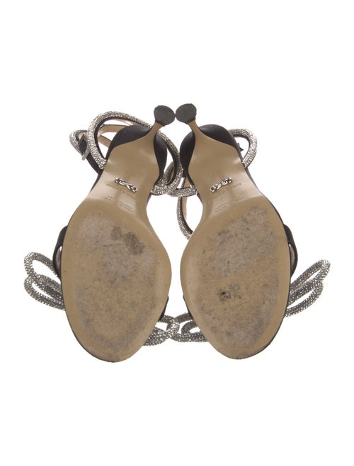Mach & Mach Crystal Bow Accents Sandals